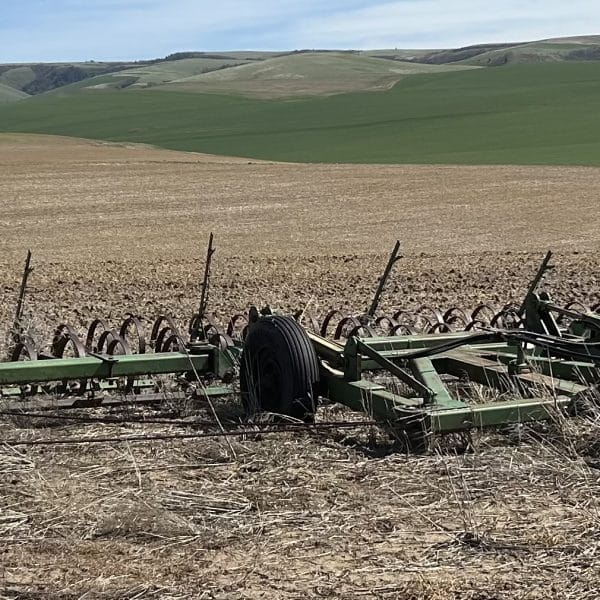 60’ JD springtooth on cart.