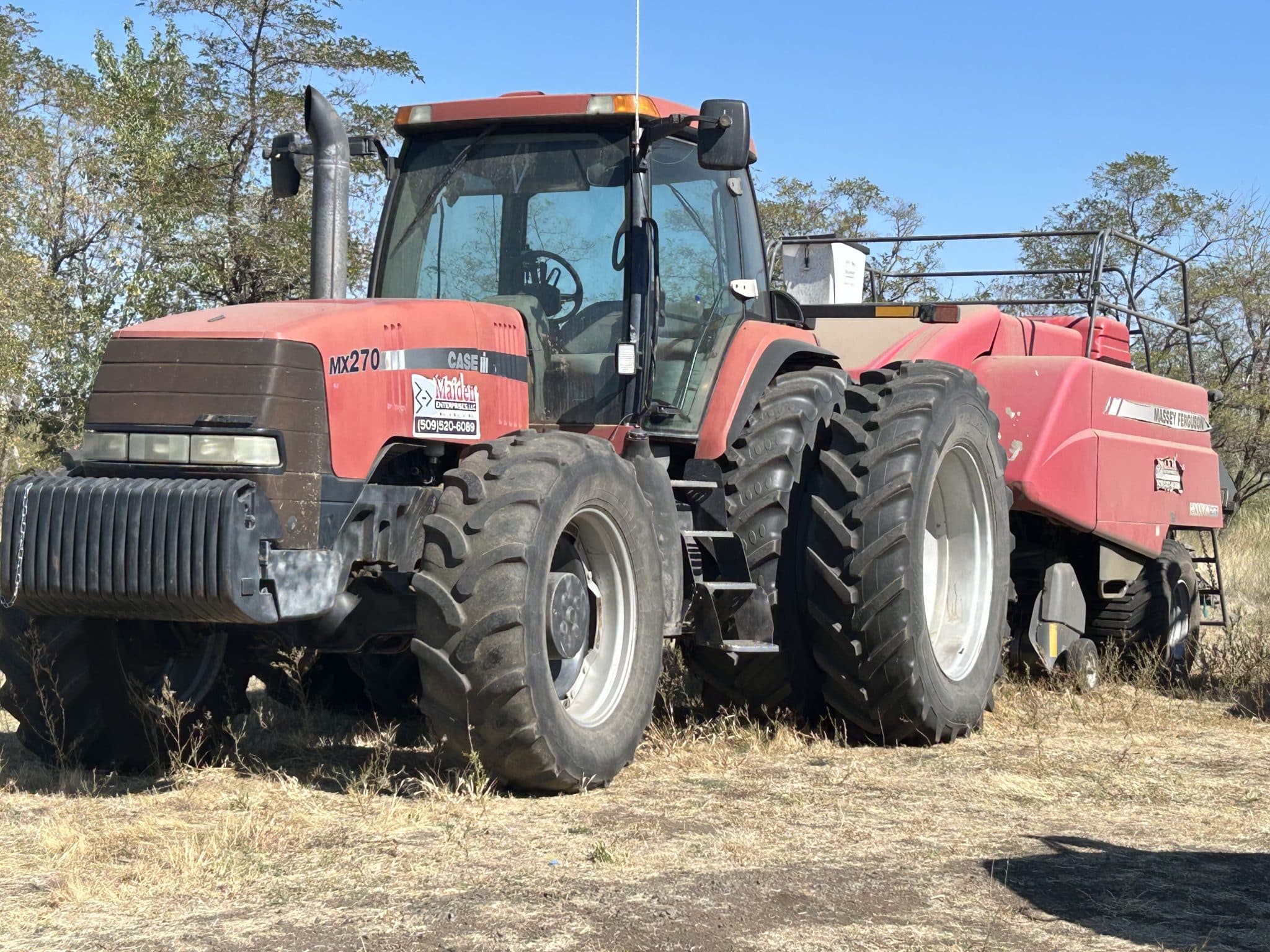 Case IH MX270, 4×4, duals, 7500 hrs, new rear tires.